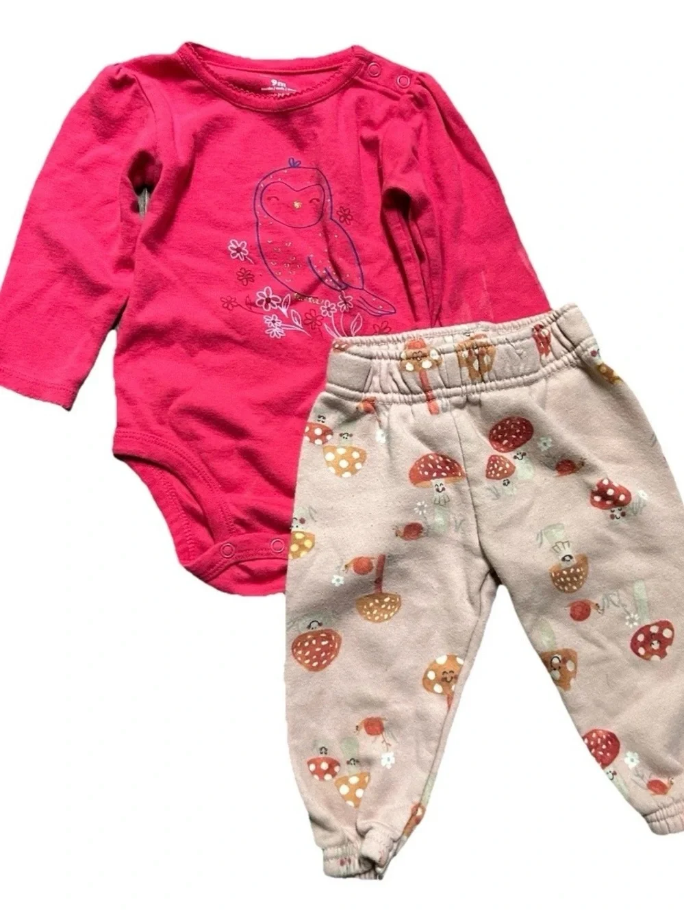 Baby Girl Clothing Long Sleeves Sherpa Vest Sweatpants Size 6-9 Months